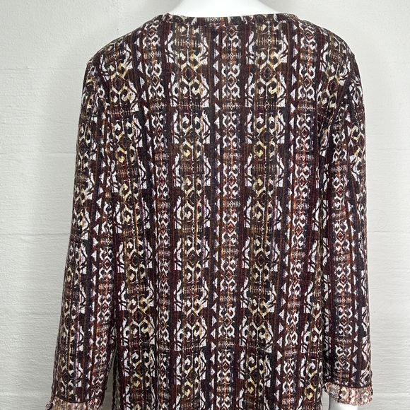 Multiples Geometric Print Top Multicolor Size 1X Pullover Shirt Women's - Picture 10 of 16